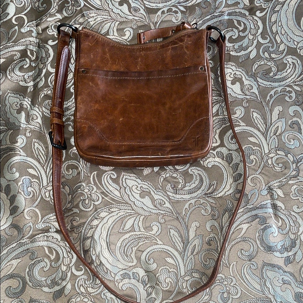 Frye Brown Leather Crossbody Bag